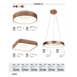 RABALUX 5057 | Carmella Rabalux stropne svjetiljke svjetiljka četvorougaoni 1x LED 3889lm 4000K zlatno, bijelo