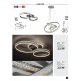 RABALUX 2230 | Avalon_RA Rabalux visilice svjetiljka 1x LED 4730lm 4000K brušeni aluminij, opal, kristal
