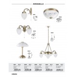 RABALUX 8634 | Annabella Rabalux stolna svjetiljka 42cm sa prekidačem na kablu 1x E14 bronca, prozirno
