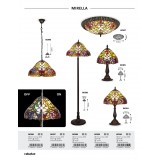 RABALUX 8089 | Mirella Rabalux stolna svjetiljka 35cm sa prekidačem na kablu 1x E14 bronca, višebojno
