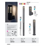 RABALUX 77032 | Kalisz Rabalux podna svjetiljka 50cm 1x LED 250lm 3000K IP54 antracit siva, opal