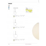 REDO 9974 | Baloo-RD Redo visilice svjetiljka 1x E27 IP44 opal