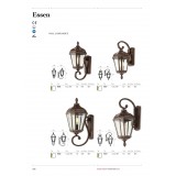 REDO 9656 | Essen Redo zidna svjetiljka 1x E27 IP44 braon antik, prozirno