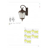 REDO 9658 | Essen Redo zidna svjetiljka 1x E27 IP44 braon antik, prozirno