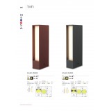 REDO 9470 | Twin-RD Redo podna svjetiljka 25cm 1x LED 200lm 3000K IP54 rdža smeđe, opal