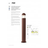 REDO 9945 | Argo-RD Redo podna svjetiljka 90cm 1x E27 IP54 tamno siva, prozirna