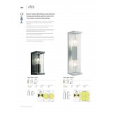 REDO 9105 | Vitra-RD Redo zidna svjetiljka 2x E27 IP54 crno mat, prozirna