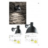 REDO 9526 | Work Redo zidna svjetiljka 1x E27 IP44 crno mat, saten