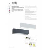 REDO 9116 | Tratto Redo zidna svjetiljka 1x LED 233lm 3000K IP65 tamno siva
