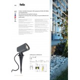 REDO 9041 | Felix-RD Redo ubodne svjetiljke svjetiljka 1x LED 420lm 3000K IP65 tamno siva