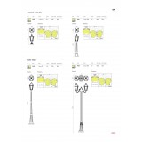 REDO 9662 | Essen Redo podna svjetiljka 221,5cm 1x E27 IP44 braon antik, prozirno