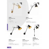 SEARCHLIGHT 6302BK | Wall-SL Searchlight zidna svjetiljka s poteznim prekidačem elementi koji se mogu okretati 1x E27 crno mat, zlatno