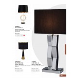 SEARCHLIGHT EU5110BK | MirrorS Searchlight stolna svjetiljka 60cm s prekidačem 1x E27 krom, zrcalo, crno