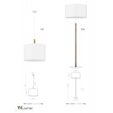 TK LIGHTING 4107 | Deva-TK Tk Lighting visilice svjetiljka s mogućnošću skraćivanja kabla 1x E27 bijelo, drvo