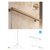 TK LIGHTING 1409 | Rollo-TK Tk Lighting podna svjetiljka 140cm sa nožnim prekidačem 1x LED 4411lm 3000K drvo, crno
