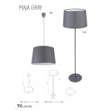 TK LIGHTING 1881 | Maja-TK Tk Lighting visilice svjetiljka 1x E27 sivo