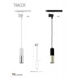 TK LIGHTING 4403 | Tracer Tk Lighting visilice svjetiljka 1x GU10 crno, krom