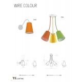 TK LIGHTING 2106 | Wire-TK Tk Lighting stropne svjetiljke svjetiljka 3x E27 žuto, zeleno, bijelo
