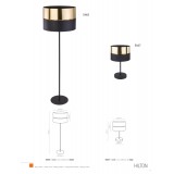 TK LIGHTING 5467 | Hilton-TK Tk Lighting stolna svjetiljka 45cm s prekidačem 1x E27 crno, zlatno