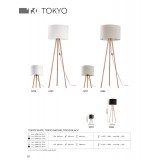 TK LIGHTING 5290 | Tokyo-TK Tk Lighting stolna svjetiljka 46cm s prekidačem 1x E27 crno, bezbojno, bijelo