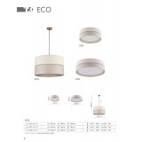 TK LIGHTING 5774 | Eco-TK Tk Lighting stropne svjetiljke svjetiljka okrugli 3x E27 bež, sivo, opal