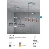 TRIO 305400411 | Garda-TR Trio visilice svjetiljka balansna - ravnotežna, sa visinskim podešavanjem 4x E14 poniklano mat, sivo