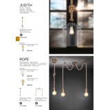 TRIO 302900102 | Judith-TR Trio visilice svjetiljka 1x E27 crno, bezbojno, prozirno