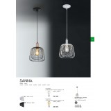 TRIO 300900101 | Sanna-TR Trio visilice svjetiljka 1x E27 bijelo