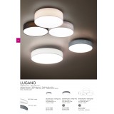 TRIO 621912411 | Lugano-TR Trio stropne svjetiljke svjetiljka jačina svjetlosti se može podešavati 1x LED 2200lm 3000K sivo
