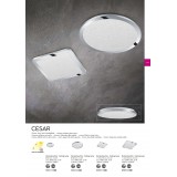 TRIO 656511806 | Cesar-TR Trio stropne svjetiljke svjetiljka jačina svjetlosti se može podešavati 1x LED 1650lm 3000K IP44 krom, mozaično