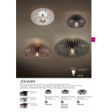 TRIO 606900161 | Johann Trio stropne svjetiljke svjetiljka 1x E27 siva antik