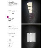 TRIO 200970124 | Campo-TR Trio zidna svjetiljka 1x E14 boja rdže, sivobijela