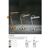 TRIO 579790108 | Curtis-TR Trio stolna svjetiljka 35cm sa tiristorski dodirnim prekidačem fleksibilna, jačina svjetlosti se može podešavati 1x LED 380lm 3000K mat zlato