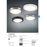 TRIO 6801011-07 | Condus Trio stropne svjetiljke svjetiljka 1x E27 IP44 poniklano mat, opal