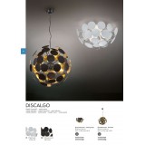 TRIO 309900632 | Discalgo Trio visilice svjetiljka 6x E14 crno mat, zlatno