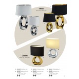 TRIO R50521089 | Taba Trio stolna svjetiljka 52cm sa prekidačem na kablu 1x E27 srebrno, bijelo