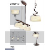 VIOKEF 466900 | Simona Viokef visilice svjetiljka 1x E27 bež, smeđe
