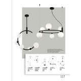 VIOKEF 4208700 | Fancy Viokef visilice svjetiljka 2x G9 crno, bijelo