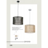 VIOKEF 4149000 | Grido Viokef visilice svjetiljka 1x E27 smeđe, bijelo