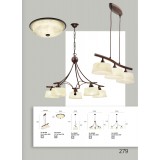VIOKEF 467100 | Simona Viokef stropne svjetiljke svjetiljka 2x E27 bež, smeđe