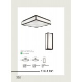 VIOKEF 4118101 | Figaro-VI Viokef stropne svjetiljke svjetiljka 4x E27 bijelo, tamno smeđe
