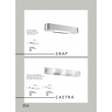 VIOKEF 4039400 | Castra Viokef zidna svjetiljka 2x E14 bijelo mat, prozirna, poniklano mat