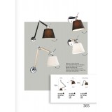 VIOKEF 4172601 | Filipa Viokef zidna svjetiljka s prekidačem elementi koji se mogu okretati 1x E27 bijelo, poniklano mat