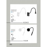 VIOKEF 4176000 | Ivor Viokef zidna svjetiljka fleksibilna 1x LED 180lm 3000K crno