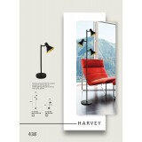 VIOKEF 4167300 | Harvey-VI Viokef stolna svjetiljka 44cm s prekidačem elementi koji se mogu okretati 1x E14 crno, zlatno