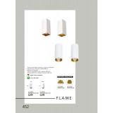 VIOKEF 4209600 | Flame-VI Viokef stropne svjetiljke svjetiljka može se bojati 1x GU10 bijelo, crveni bakar