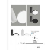 VIOKEF 4208201 | Lotus-VI Viokef zidna, stropne svjetiljke svjetiljka elementi koji se mogu okretati 1x LED 1368lm 3000K crno