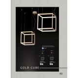 VIOKEF 4207000 | Gold-Cube Viokef visilice svjetiljka 1x LED 2080lm 3000K zlatno