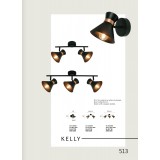 VIOKEF 4148400 | Kelly-VI Viokef spot svjetiljka elementi koji se mogu okretati 3x E14 crno, crveni bakar