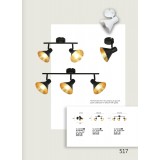 VIOKEF 4167000 | Harvey-VI Viokef spot svjetiljka elementi koji se mogu okretati 1x E14 crno, zlatno